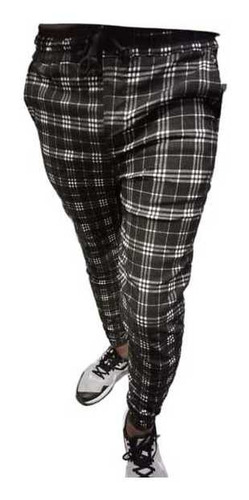 Pantalón Jogger De Cuadros Elegante!