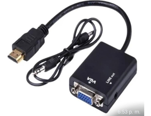 Convertidor Cable Hdmi A Vga Con Sonido Incluye Cable Audio