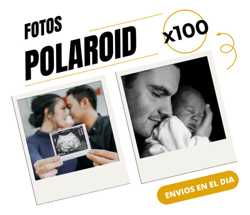Impresión Fotos Polaroid Revelado Digital 10x9 Cm Pack X100