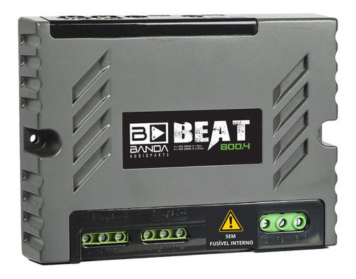 Módulo Amplificador De Banda Beat 800.4, 2 Ohmios, 4 Canales, 800 Wrms