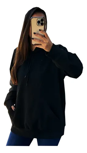 Hoodie largo mujer sale