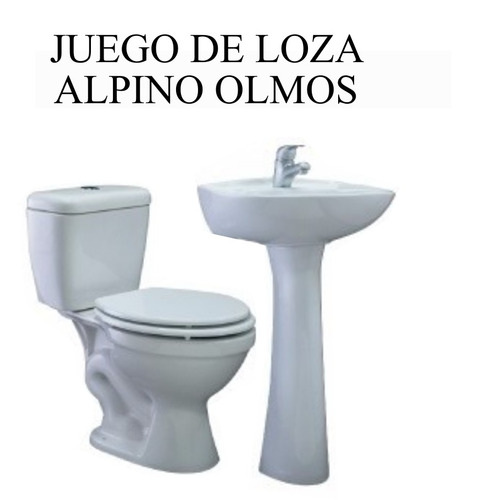 Juego De Baño Loza De Baño Blanco Olmos Alpino