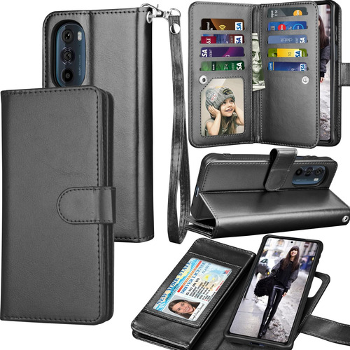 Funda Tipo Billetera Tekcoo Para Motorola Edge+ 2022 | Moto