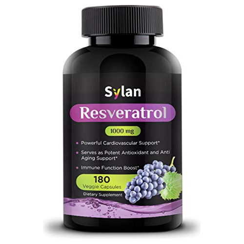 Resveratrol 1000 Mg Antioxidantes Antienvejecimiento 180 Cap