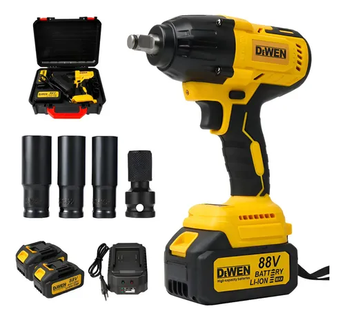Chave de Impacto e Parafusadeira a Bateria 21v 4ah Brushless 650nm Amarelo 50hz/60hz Sem Escova 2 Baterias 127/220v — R$ 247,02 em Mercado Livre, 58% OFF