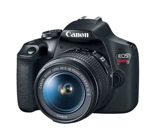 Canon EOS Rebel Kit T7 + lente 18-55mm IS II DSLR color negro