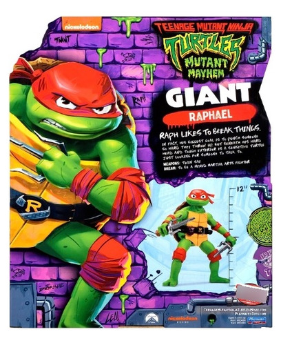 Tortuga Ninja Raphael Figura Gigante 12 Mutant Mayhem