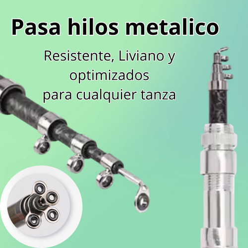 Mini Caña Lapicera Telescópica Kit Combo Portátil Reel Rio Violeta