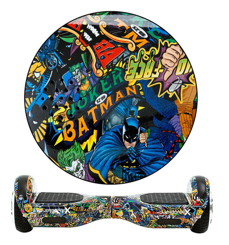 Esqueite Elétrico 6,5 Batman Hoverboard Led