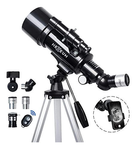 Telescopio Para Niños Y Adultos + Tripode/accesorios Negro Color Black