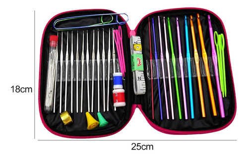 Set De Ganchos Para Tejer Con Accesorios