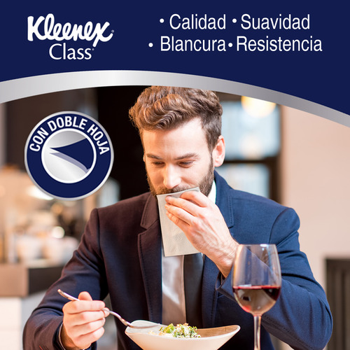 Servilletas Kleenex Class Hojas Dobles 200 Piezas