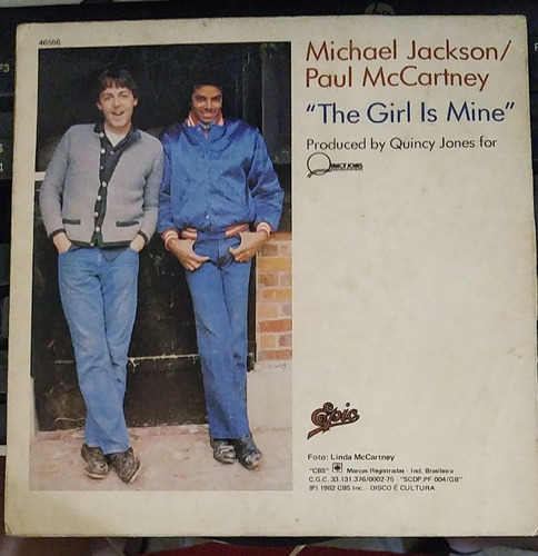 Compacto Michael Jackson Paul Mccartney The Girl Is Mine (Usado)