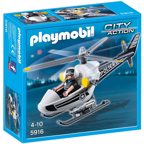 Playmobil Helicóptero De Policía 5916 Playset 4 A 10 Años