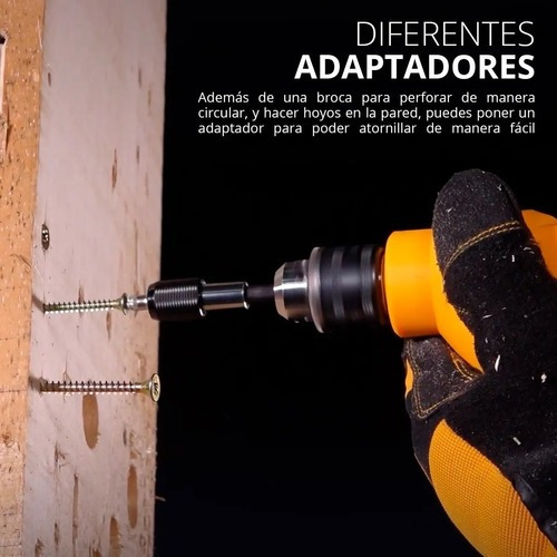 Taladro 3/8 In Profesional 500w Eléctrico Reversible Ingco Color Amarillo