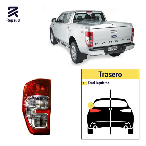 Farol Trasero Izquierdo Ford Ranger 2013-2019