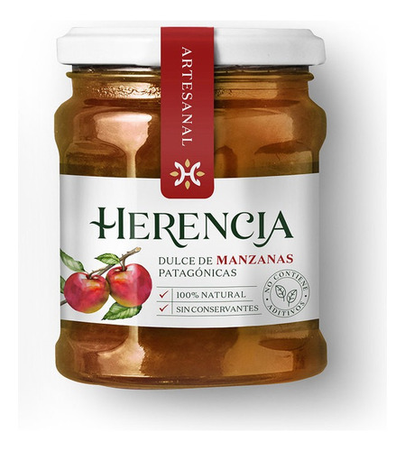 Mermelada Herencia Dulce de manzana sin conservantes sin tacc 350gr