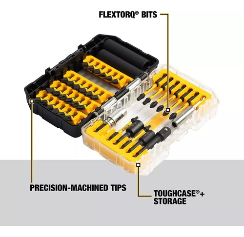 Set Puntas Y Tubos Dewalt Flextorq Impact Ready - 40 Piezas