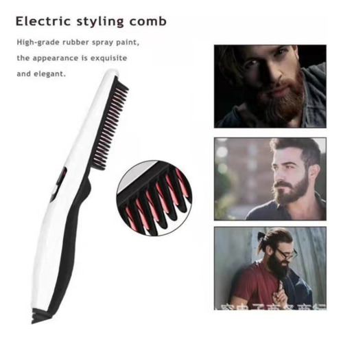 Pente De Estilo Elétrico 2 Em 1, Alisador De Barba