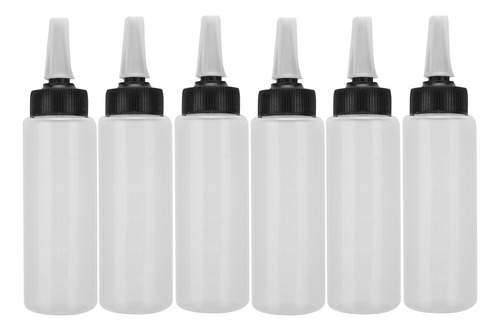 * Frasco Hair Salon Squeeze, 6 Peças, Aplicador De Shampoo