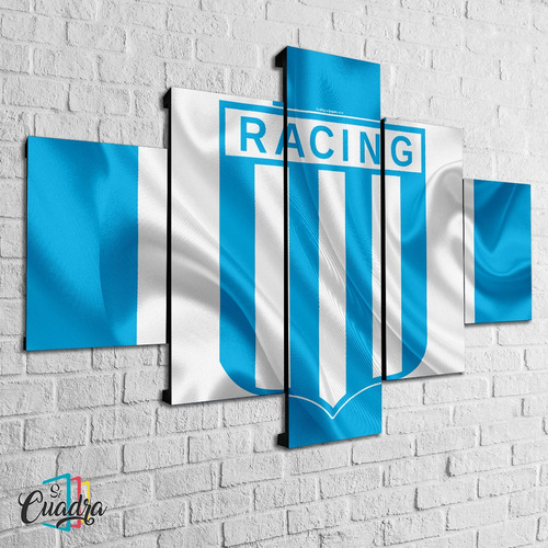 Cuadro Racing Club Decorativo Moderno Poliliptico Futbol