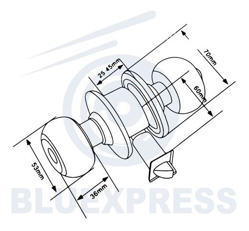 Cerradura De Pomo Para Baño Ó Habitacion Bluexpress®