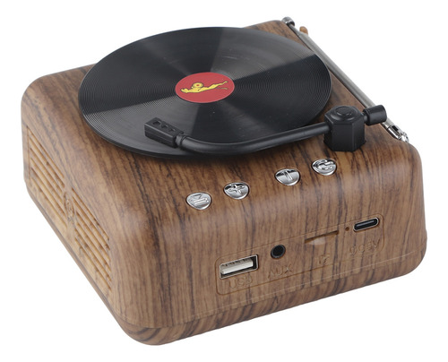 Mini Reproductor De Discos De Vinilo Retro, Altavoz Inalámbr