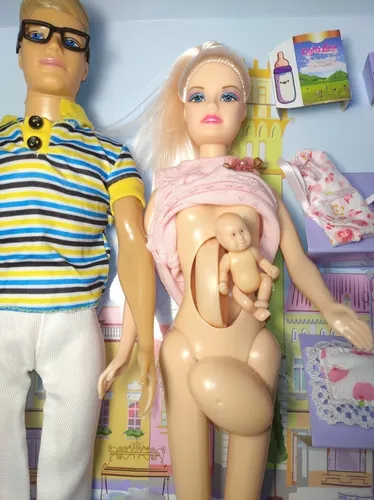 Barbie con bebe en la panza sales