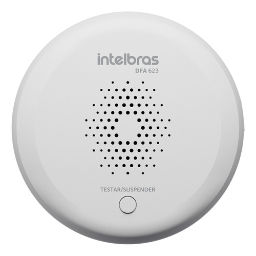 Detector Autônomo Fumaça Intelbras Sem Fio Dfa 623 9v Cor Branco