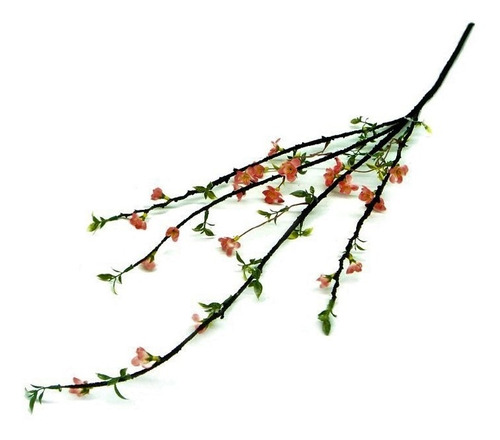 4 Galhos Mini Flores Artificiais De Cerejeira Enfeites | MercadoLivre