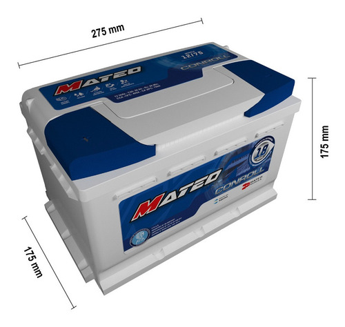 Bateria Mateo Conroll 12x75 (d)