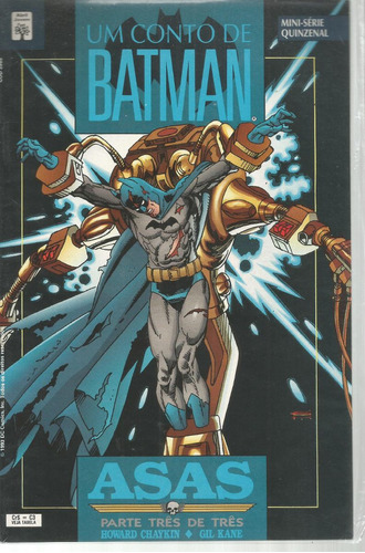 Um Conto De Batman Nº 03 - Asas -  Em Português - Editora Abril - Formato 17 X 26 -  Capa Mole - 1993 - Bonellihq Cx440 H18