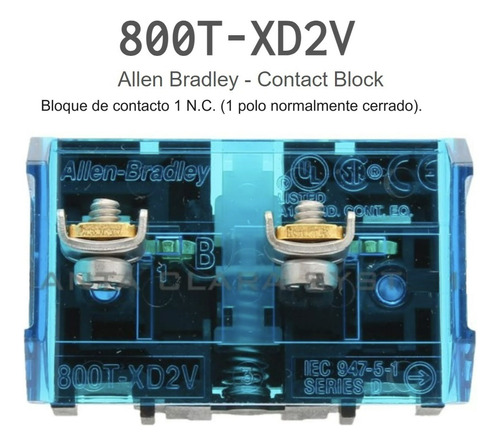 Allen Bradley 800t-xd2v Lote De (10) Contactos 1 X Nc 