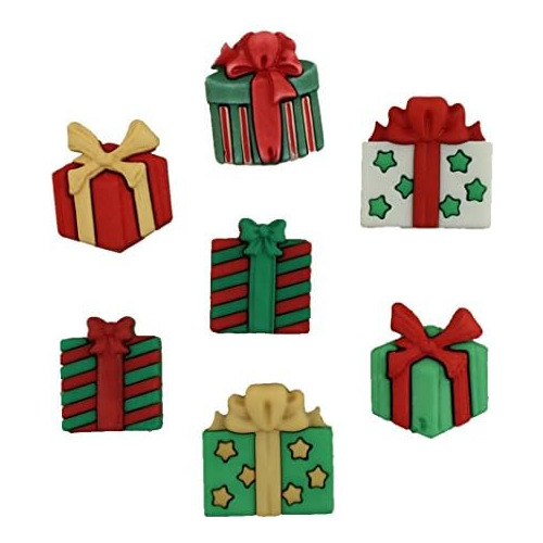 Christmas Collection Of Decorative Novelty Buttons Embe...