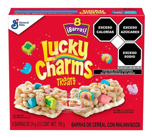 Barritas De Cereal Lucky Charms Treats Malvabiscos 192 Gr