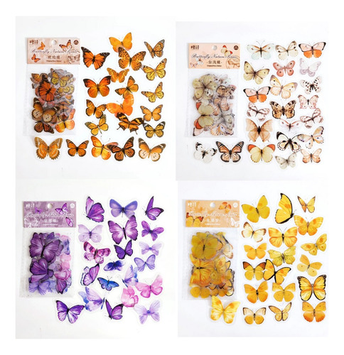 Stickers Mariposas Troquelados Scrapbooking Journaling Pack