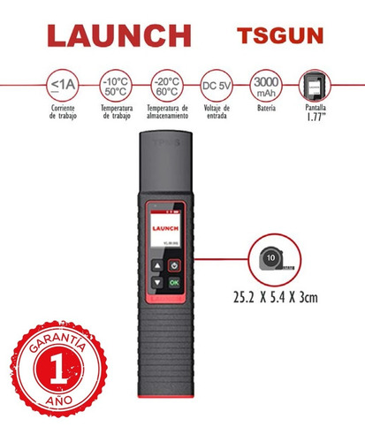 Imagen 1 de 6 de Launch Tpms Tsgun Compatible Con Scanner X-431 Version La