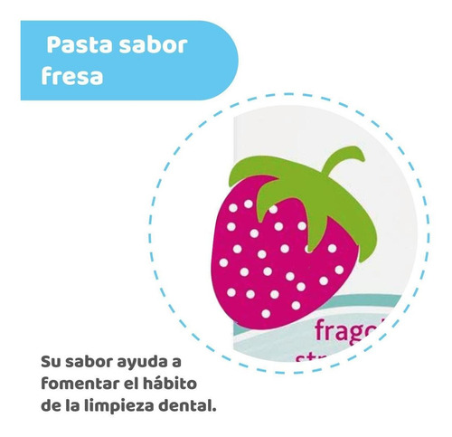 Imagen 4 de 5 de Chicco Pasta Dental 12m+ Sin Flúor, Sabor Fresa