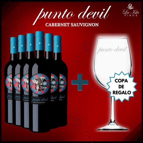 Imagen 2 de 10 de Vino Punto Devil Cabernet Sauvignon Caja X 6 X 750ml.