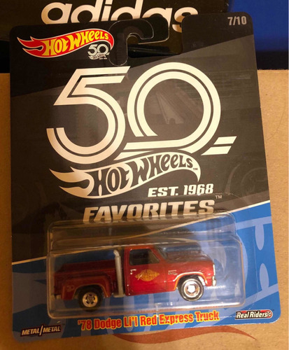 Hot Wheels Dodge Lil Red Express Truck 78, 50 Aniversario.