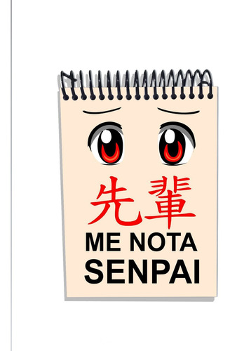 Caderneta Capa Dura Anime Me Nota Senpai Kanji Japão