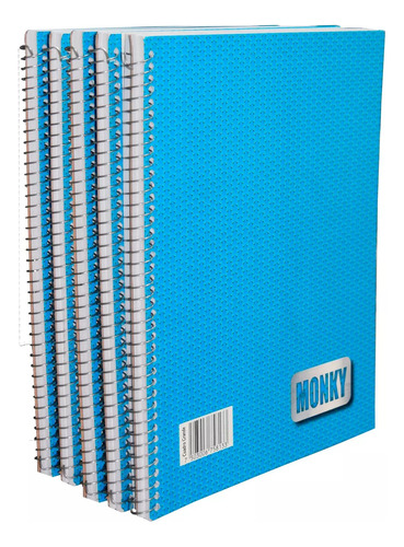 5 Cuadernos Monky Prof 100 Hojas Cuadro Chico