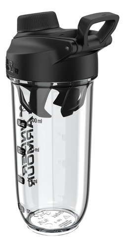 Botella Agitadora Clarity 710 Ml Transparente Negra