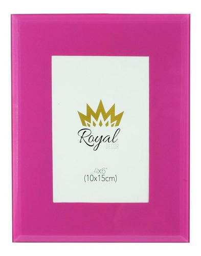 Porta-retrato Vidro Sodo-cálcico Rosa 10x15cm - Royal