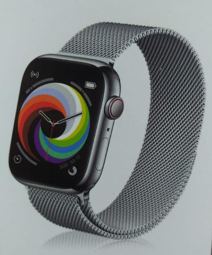 Imagen 2 de 2 de Smartwatch Noga Reloj Inteligente Sw 11 Malla Metal Plateado