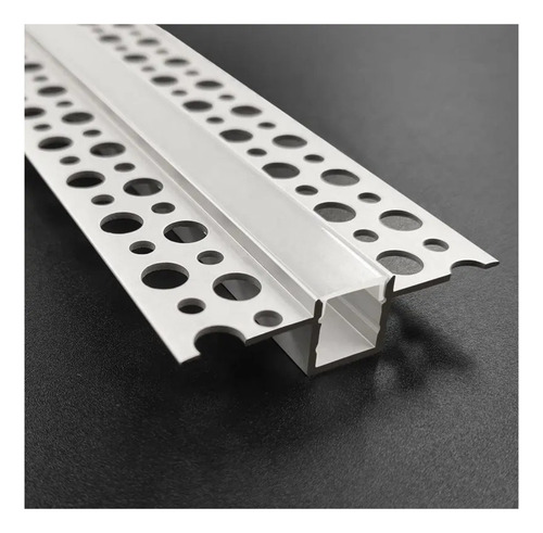 Perfil Aluminio 2mts De Embutir Durlock Cielorraso Tira Led Blanco Opal
