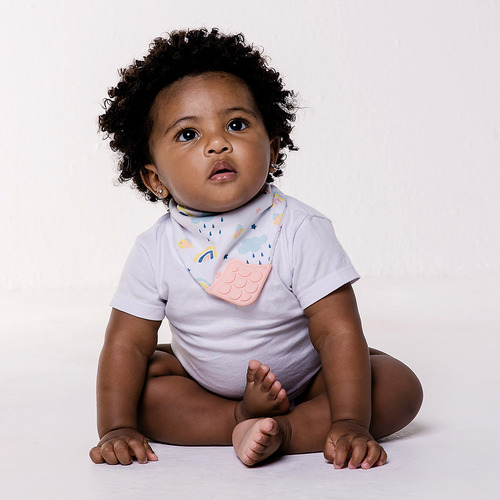 Bandana Infantil Com Mordedor Arco-iris E Abelha 15283 Buba