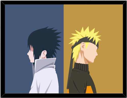 Cuadro Decorativo Naruto Y Sasuke Medidas 30x40 Cm