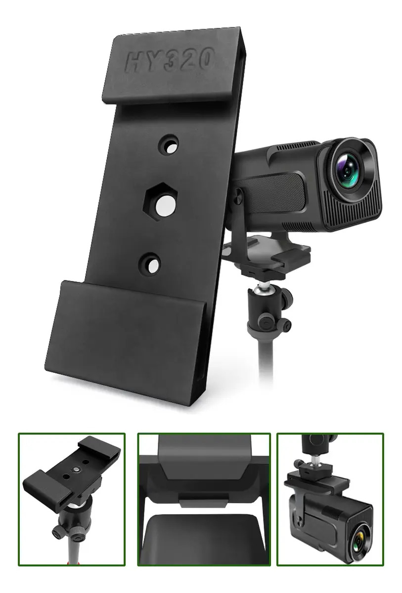 Suporte Para Projetor Hy300 De Teto E Parede Ajustável Leve Resistente Branco Com Kit De Instalação Ideal Para Casa Escritório Sala De Aula