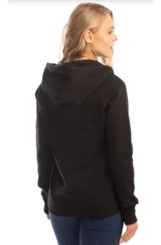Buzo Canguro Mind Classic Mujer Rusty Negro Frizado